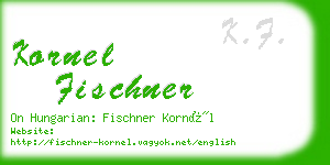 kornel fischner business card